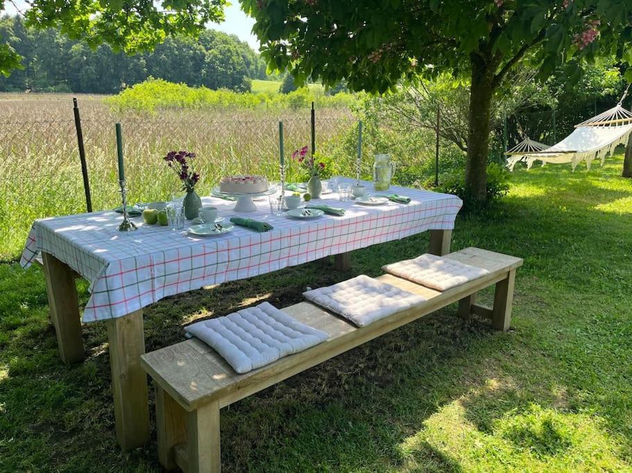 Idylisches Cottage Mit Reh Worthsee Buitenkant foto