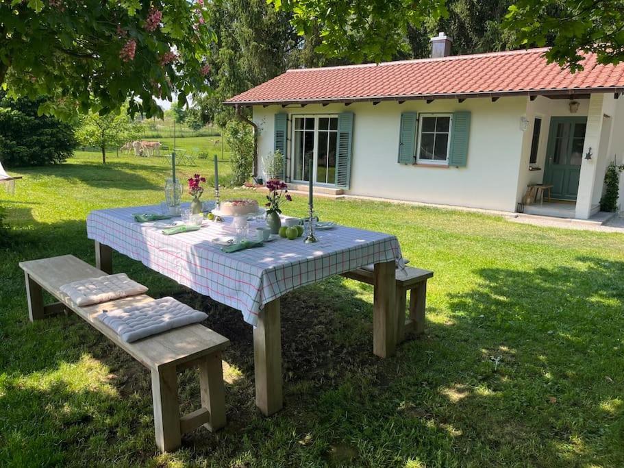 Idylisches Cottage Mit Reh Worthsee Buitenkant foto